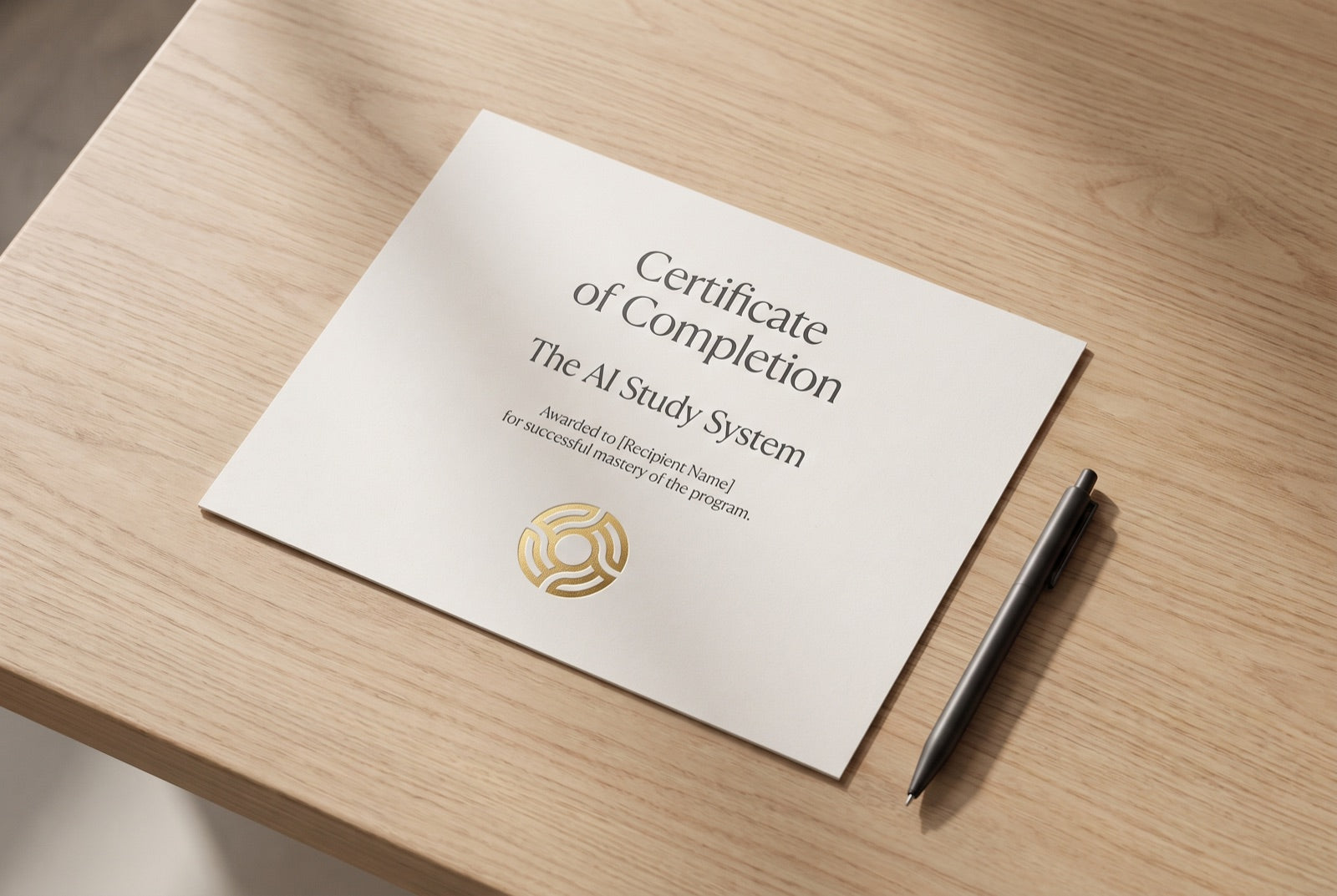 Certificate of Completion — The AI Study System